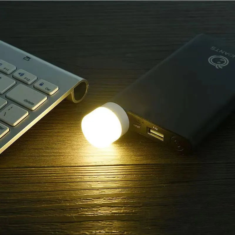 5V USB Plug Lamp Computer Mobile Power Charging Small Book Lamps LED Eye Protection Reading Light Small Night Lights 3/2/1PCS