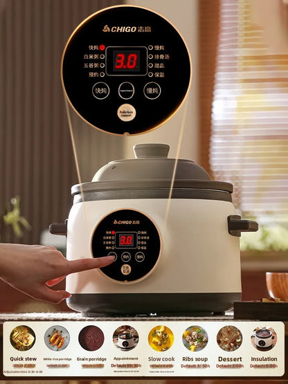 Electric slow cooker for baby food, ceramic household fully automatic stew pot, soup pot, electric slow cooker, porridge cooker