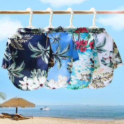 Hawaiian Style Pet Dog Clothe Summer SandBeach Dog Shirts for Small Medium Dogs Puppy Cat Clothing Ropa Perro Pug French Bulldog