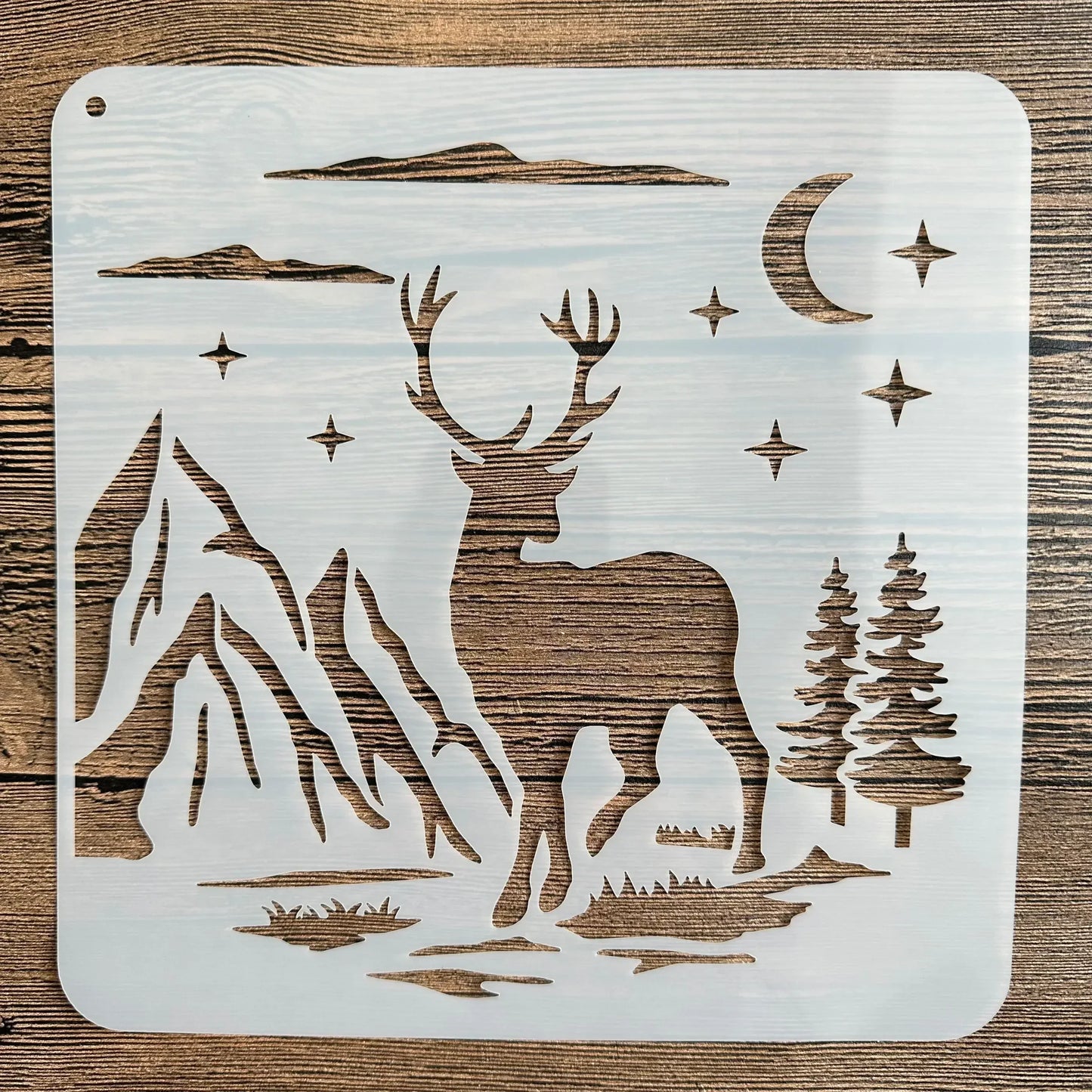 20*20 cm DIY mandala mold for painting stencils stamped photo album embossed paper card on wood, fabric wall christmas deer