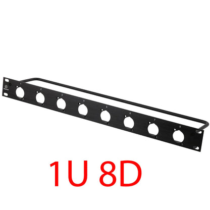 1U 2U Rack Patch Panel 8 12 16 24 Way Channel Flight Case Mount for XLR Connecctor Male Female SpeakOn Cabinet Mounting Panel