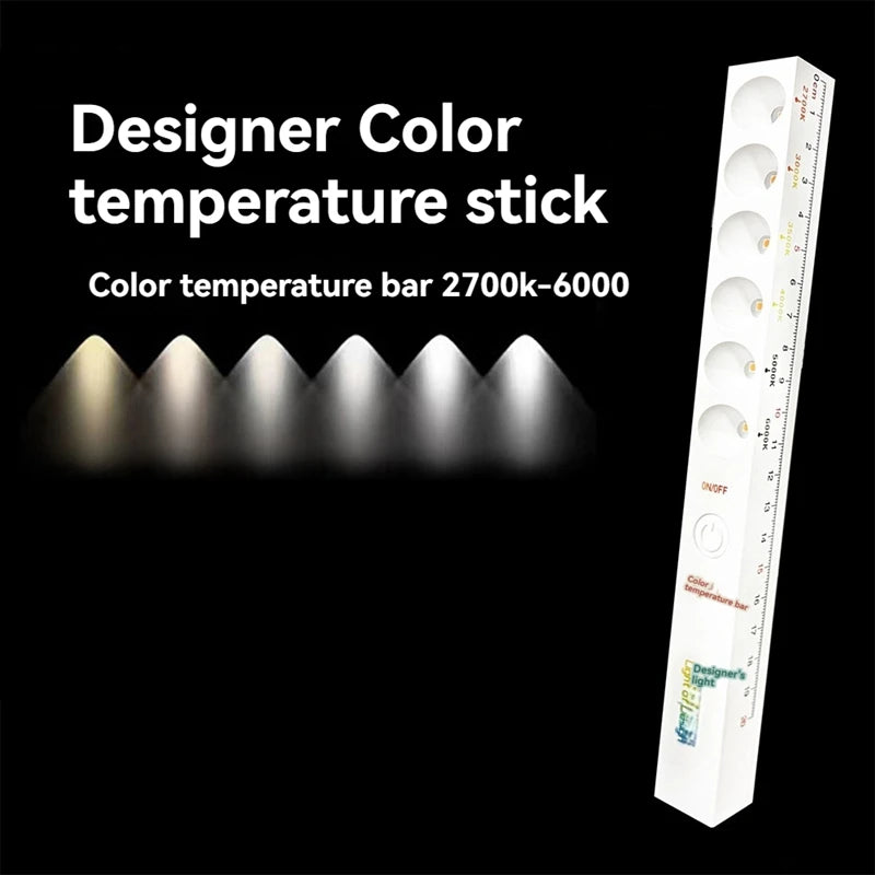 6 Modes Color Temperature Lamp Ick Rechargeable 2700KK6000K Photography Light Wand Lighting Motion Sensor Light Tester Tool A