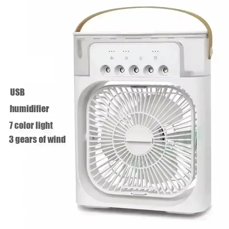 500mL Tank Portable Evaporative Air Cooler - Doubles As Fan, Humidifier; Quiet Mist Spray for Home, Room, Camping, Car, Office