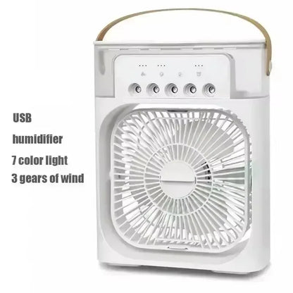 500mL Tank Portable Evaporative Air Cooler - Doubles As Fan, Humidifier; Quiet Mist Spray for Home, Room, Camping, Car, Office