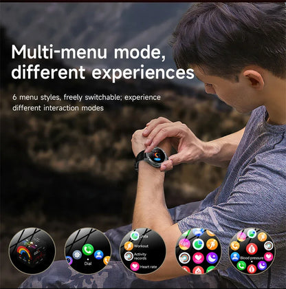 LIGE AMOLED Smart Watch Men with Flashlight Sports IP68 Waterproof Fitness Tracker Bluetooth Call Smartwatch Man for Android iOS