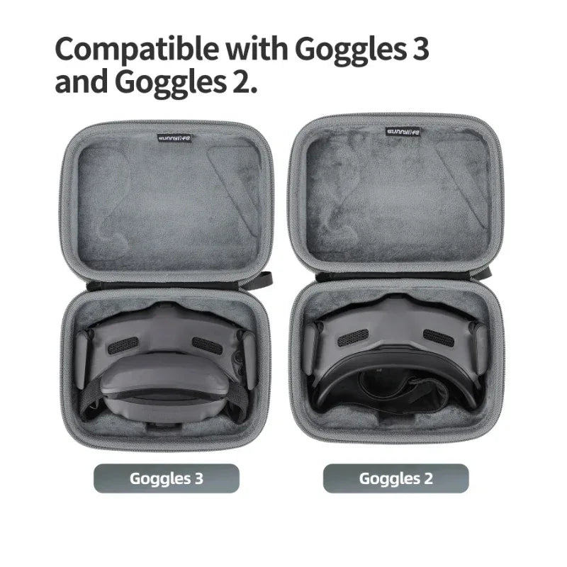 For DJI Avata 2 Goggles 2/3 Bag Case Storage Portable Hard Case Nylon Handle Shock-proof Carrying Box Accessory Goggles 2 3