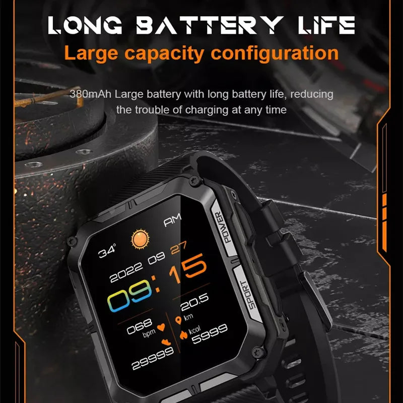 Smart Watch C20 PRO 1.83 Inch Men Music BT Call Outdoor Sports Fitness Tracker Heart Rate Blood Pressure Smartwatch