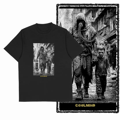Coolmind U4 Streetwear Cool Print Exclusive Graphic T shirt fo men 100% Cotton Big Size vintage BLACK men's novelty tee shirt