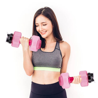 2.6L Sports Dumbbell Shaped Kettle Sport Water Bottle Outdoor Indoor Fitness Cycling Water Bottle Camping Cold Water Bottle