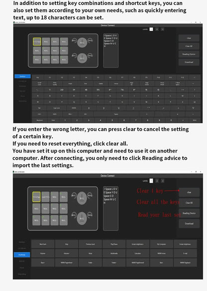 12 Key 2 Knob Mini Macro Custom Keyboard Bluetooth/3 Modes Programming Mechanical Keyboard Gaming Drawing Switch Hot-swap Keypad