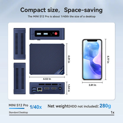 Beelink Mini S13 Intel Twin Lake N150 S12 Pro N100 16G 500G Windows 11 Mini S 11th N5095 DDR4 8GB 128GB Desktop Computer N95