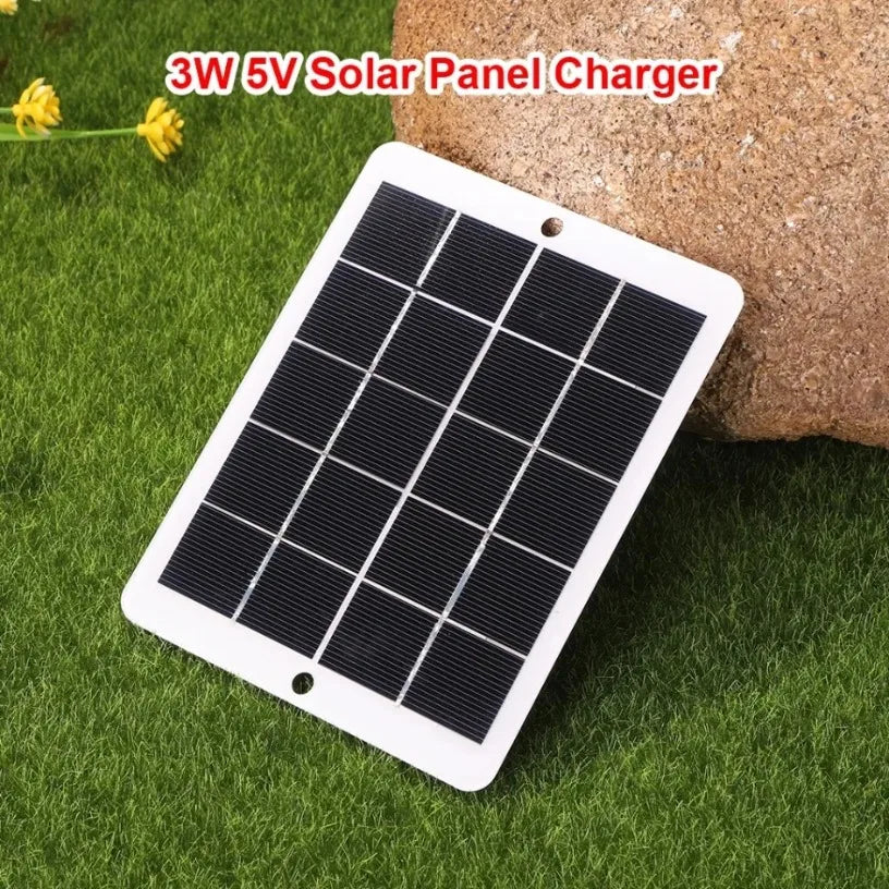 Portable 3W 5V solar panel Multipurpose Phone Camping Fan Light solar charger USB Solar Panel For Outdoors Emergency Supply