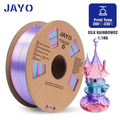 JAYO PETG/PLA+/SILKPLA/PLAMeta/PLAMatte/ABS/ PLA Filament 1.75mm 1.1/0.65KG 3D Printer Filament For FDM 100% No Bubble Mix Color