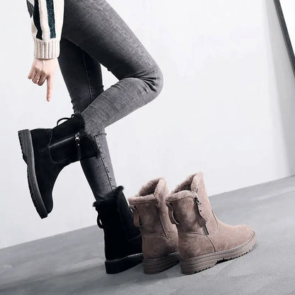 new women's shoes winter tide brand snow boots women  velvet thick warm short boots waterproof non-slip big cotton shoes