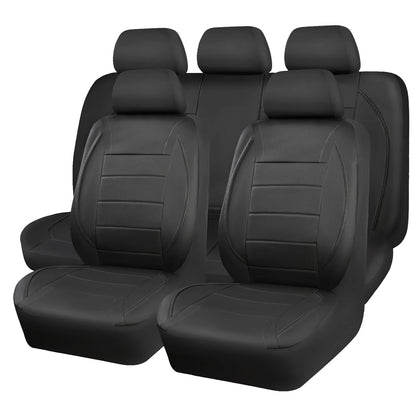 Universal Leather Car Seat Covers Simple Style Breathable 5 Seat Car Seat Cover by PDG ibma