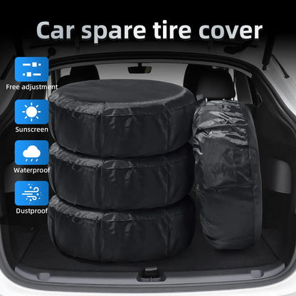Car Spare Tire Cover Sunscreen Tire Bag Dustproof Protective Film Cloth Waterproof Spare Tire Wheel Bag Tyre Spare Storage Cover