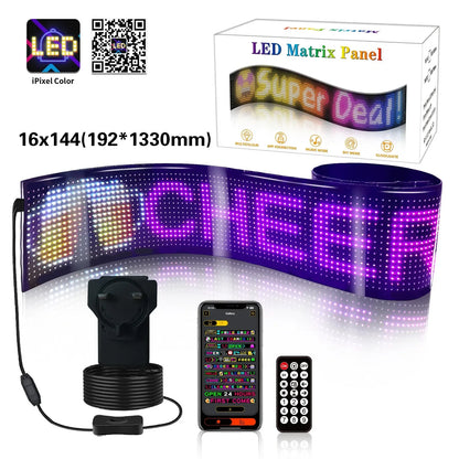 LED Scrolling Advertising Display RGB USB App Bluetooth DIY Devil Eye Overlength Matrix Pixel Panel Pattern Animation Display