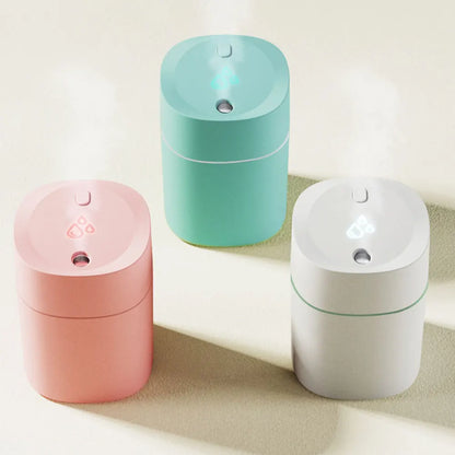 200ml Mini Air Humidifier with Night Light Essential Oil Diffuser USB Mist Maker Car Air Freshener for Bedroom Office