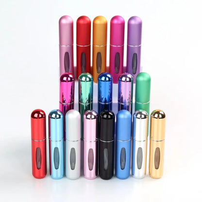 New Hot 5pcs Sets Portable 5ml Perfume Refill Bottle Refillable Spray Scent Pump Empty Atomizer Cosmetic Containers Travel Gift