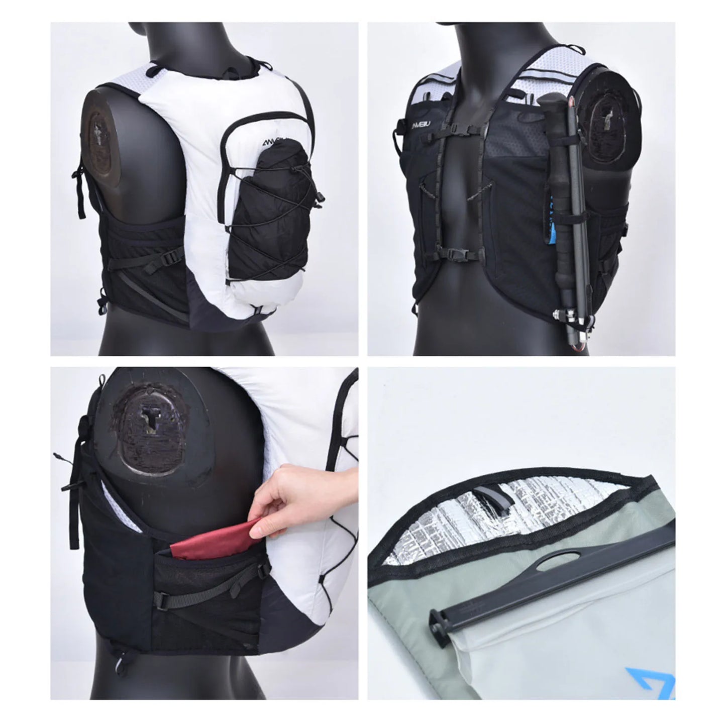 Running Backpack Hiking Bag Breathable Waterproof Portable Water Bottle Backpack Cycling Backpack for Camping, Adventure