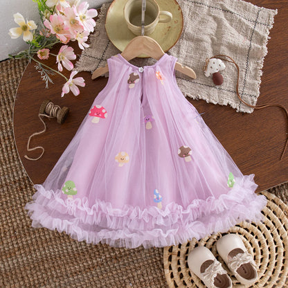 Summer New Baby Girl Princess Dress Sweet Chiffon Children'S Clothing (9 Months -4 Years Old)