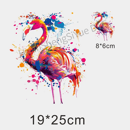 Color Fluid Painting Ironing Sticker Clothes DTF Fashion T-shirt Hoodie DIY Jacket Patch Hot Paste Paper Waterproof