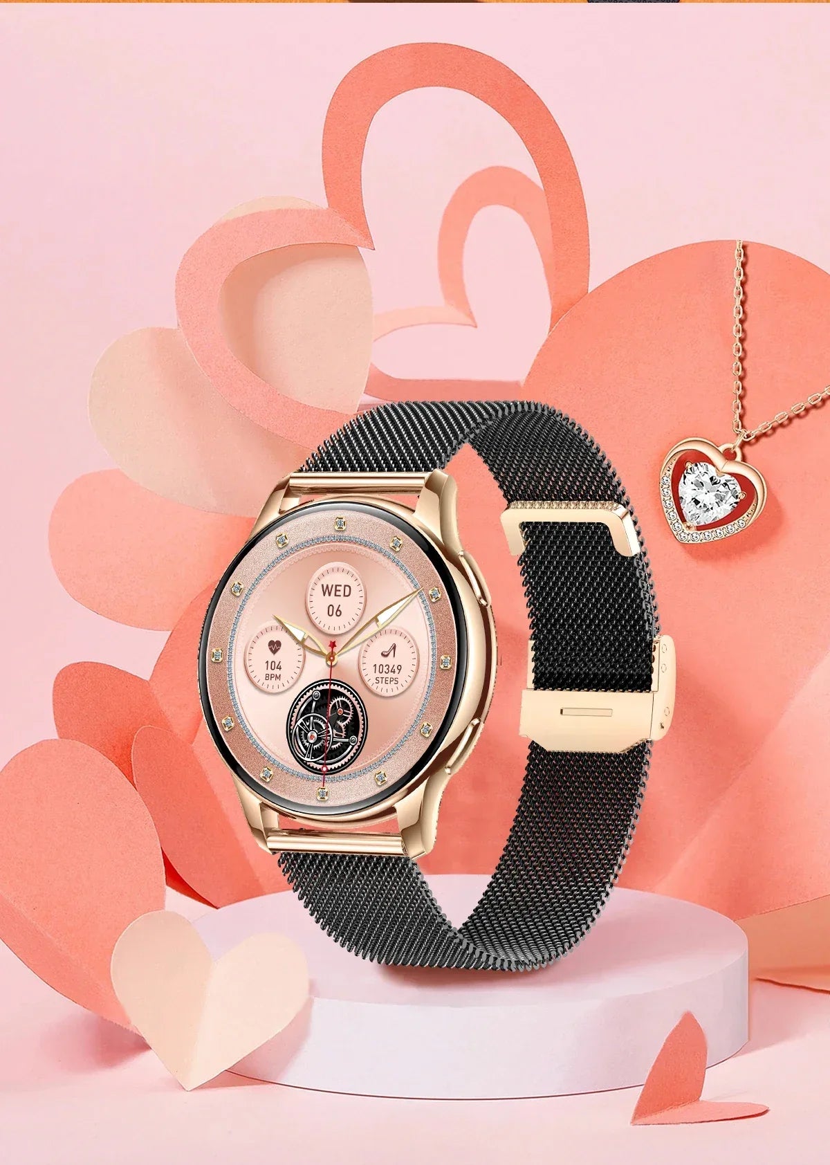 New Original Ultra Thin Women SmartWatch 1.32"AMOLED Display HD 466*466 Always Show Time Call Reminder for Women Smartwatch gift