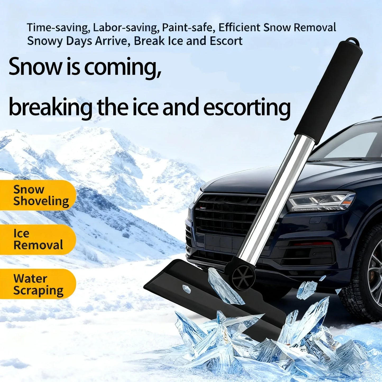 New Car Ice Scraper Snow Car Snow Shovel Winter Windshield Defrosting Ice Scraper Tool Glass Snow Removal Tools Auto Accessories