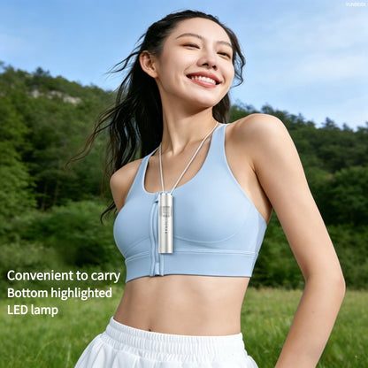Lipstick Fan Portable Outdoor 199 Speed Brushless High Speed Fan Large Capacity Mini Foldable Handheld/chest Hanging Fan 3000mah