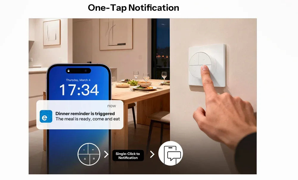 SONOFF Orb 4-In-1 Zigbee Smart Scene Button Split Magnetic Design Zigbee & eWeLink-Remote Dual Protocol Multiple Trigger Actions