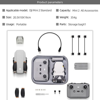 Storage Carry Bag for DJI Mini 2/Mini 2 SE/MINI 4K Drone Battery Remote Control Box Protective Portable Handbag Accessories