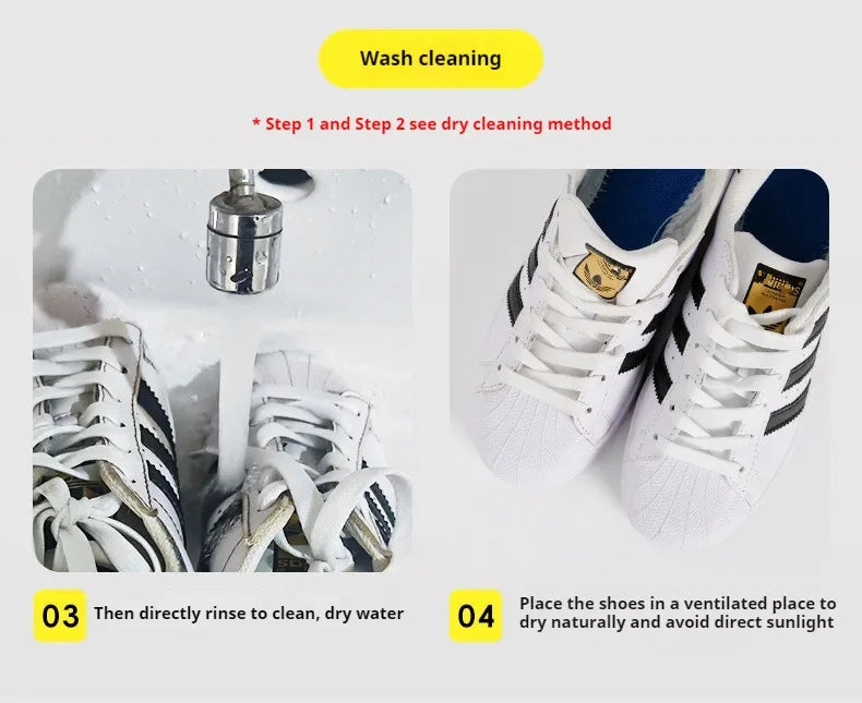 1 set Shoes Cleaner foam dry cleaning suit 150ML Water-Free Foam Sneakers Cleaner Shoe Brush Shoe Cloth Work on White Shoe,Boot