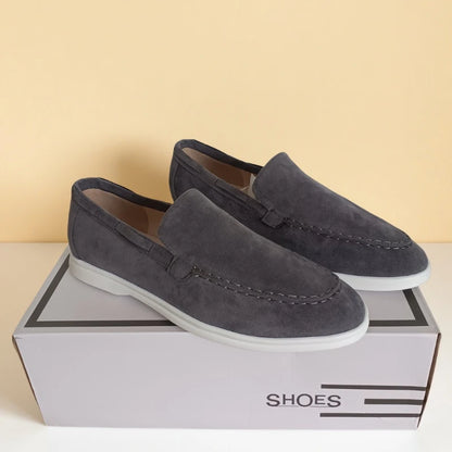 Fashion Classic Suede Leather Loafers Men Casual Shoes Luxury Brand Mens Breathable Slip on Driving Shoes Moccasins