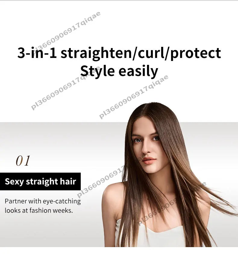 2 IN 1 Hair-care Airstrait Hair Straightener Hair Dryer Negative Ion Hair Styler Long-Lasting Styling Tool Hairdryer Machine