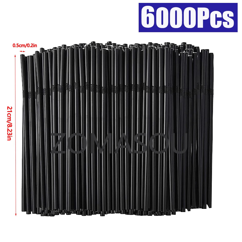 50-6000Pcs Multicolor Drinking Rietjes Straw Milk Tea Bar Party cocktail Drinking Wedding Kitchen Beverage Straws Wholesale