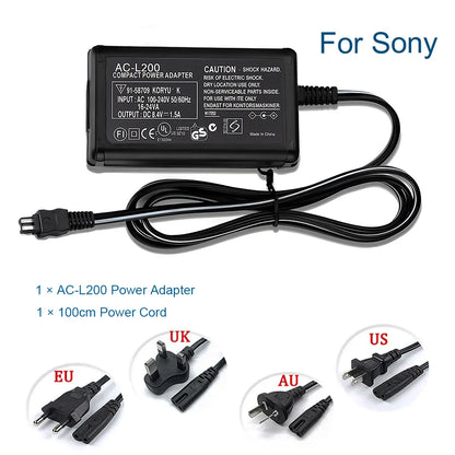 AC-L200C L200B L200D L25B AC Power Adapter Camcorder Charger for Sony Handycam DCR-SX/SR/HC/PC/DVD/HDR-CX/HDR-XR/NEX-VG Series