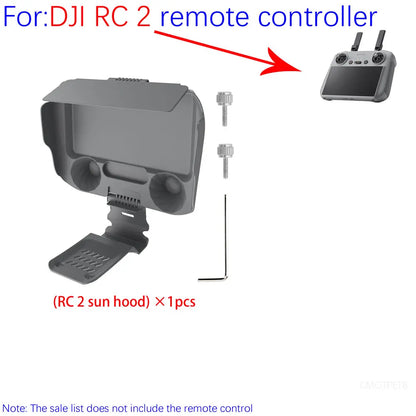 Controller Cover for DJI AIR 3 RC 2 Sun Hood for DJI RC Remote Controller Cover Lanyard Strap Tempered Glass Case Accessories