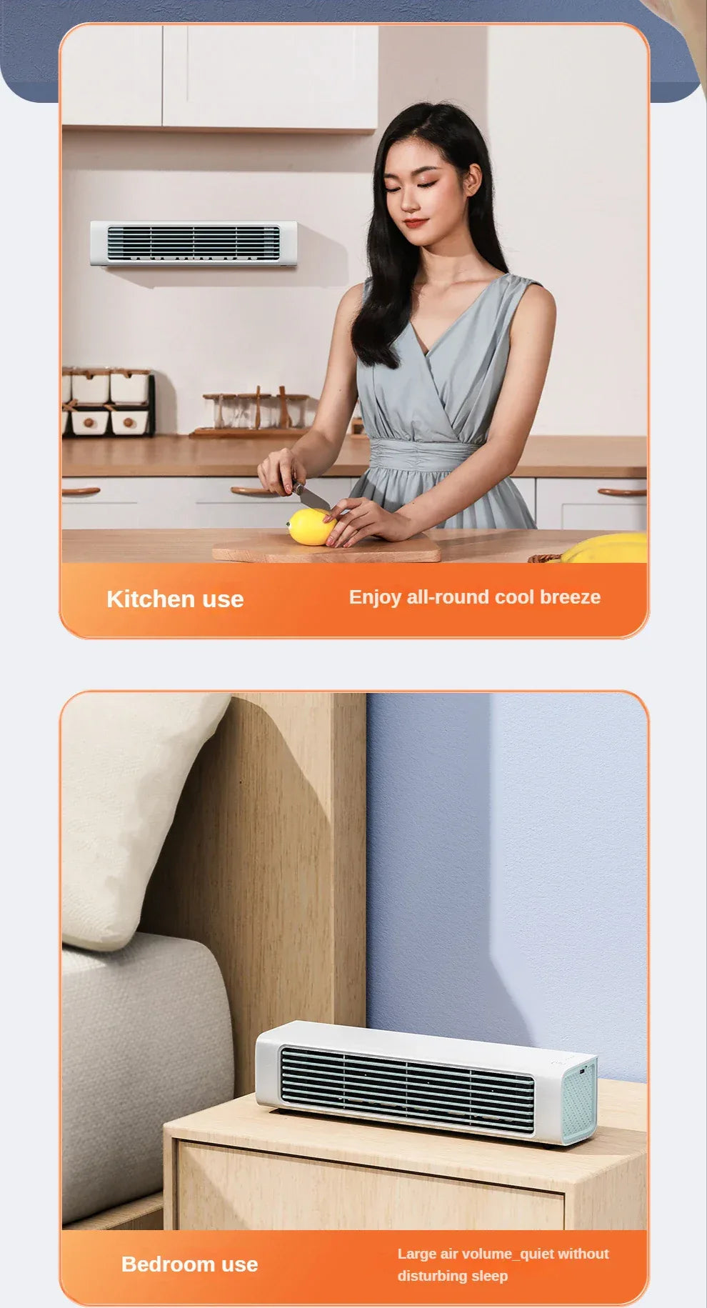 New remote control Wall-mounted Leafless Fan Portable USB Charging Office Air Conditioning Fan Desktop Large Wind Cooling Tower