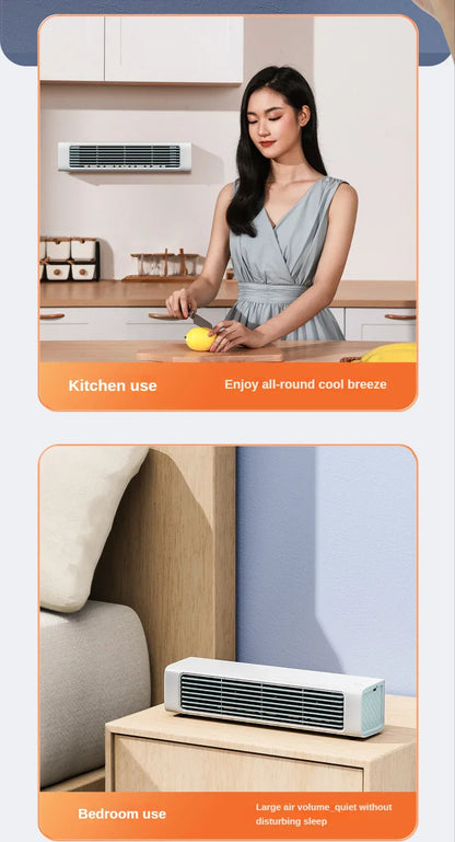 New remote control Wall-mounted Leafless Fan Portable USB Charging Office Air Conditioning Fan Desktop Large Wind Cooling Tower