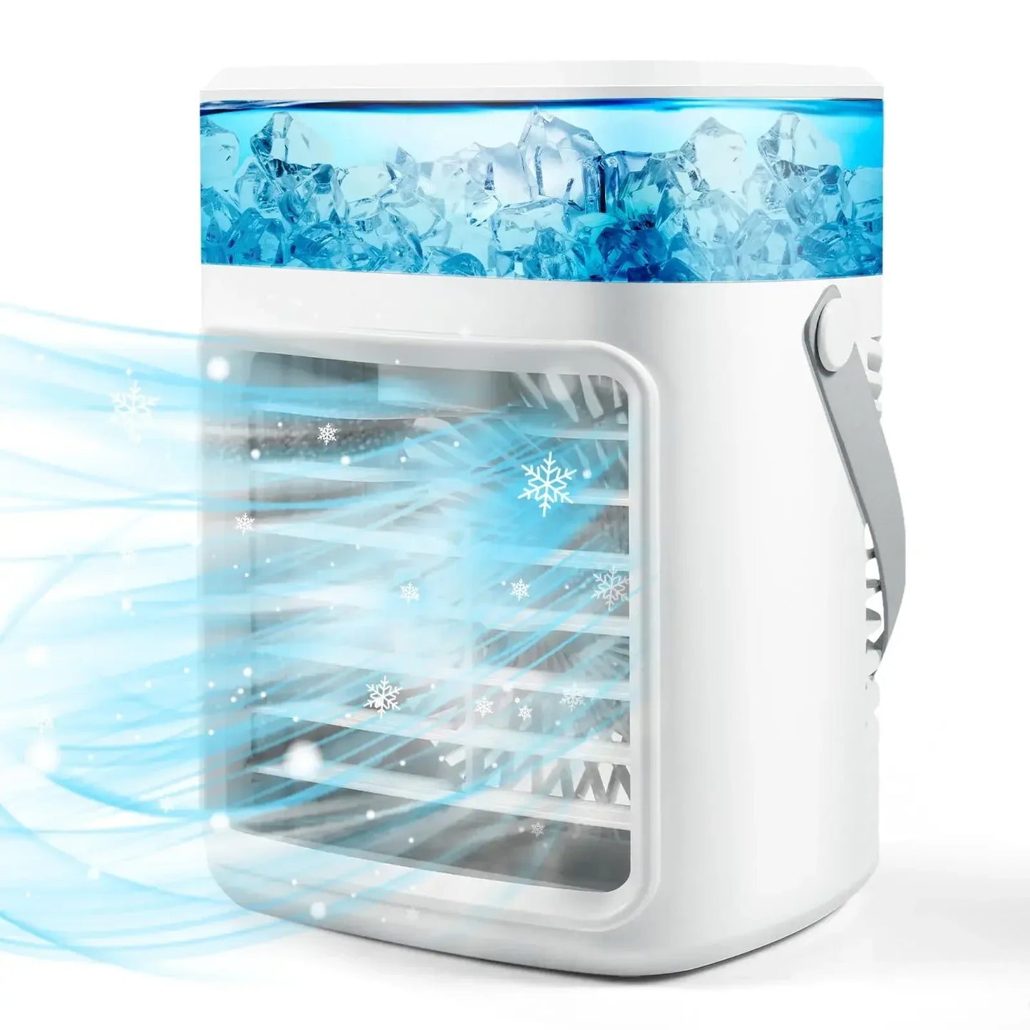 Portable Air Conditioner,3 Speed Personal Evaporative Air Cooler with Timer,450ml Water Tank Rechargeable,Quiet Portable Fan