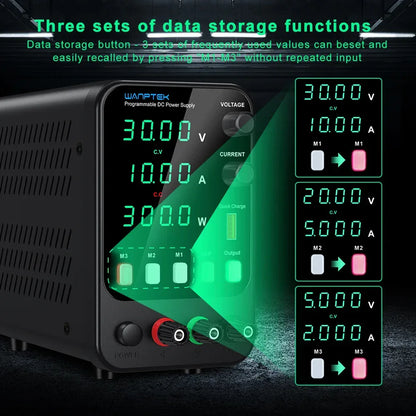 Wanptek DC Laboratory Power Supply 30V 10A 60V 5A 120V 3A Adjustable Voltage Current Applicable voltage 110V 220V Power Supply