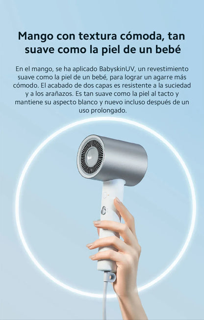 Official｜Xiaomi Water Ionic Hair Dryer H500｜Terapia de iones de agua doble｜Flujo de aire ultraalto de 20 m/s｜Cuerpo de metal"