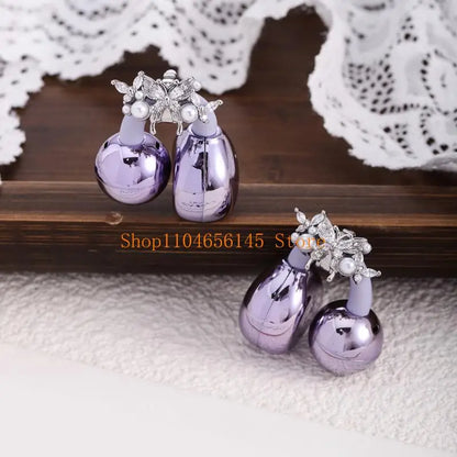 Zirconia Rhinestones Butterfly Earphone Charms AntiSlip Clasps Quick Installation For Multiple Devices