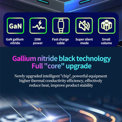 Multi Functional Folding Adapter Charging Protection GaN 20W PD3.0 Fast Charger With Retractable Type-C Cable Portable General