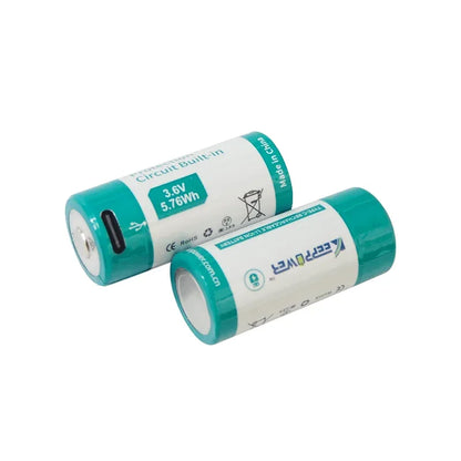 Keeppower P18350TC 1600mAh Batteries 3.6V Type-C Rechargeable Li-ion Battery for Flashlights Medical Devices Toys