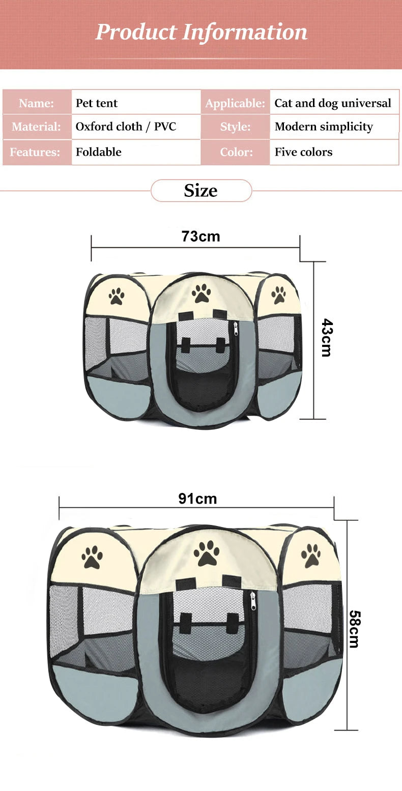 S/M/L Cat Delivery Room Detachable Summer Pet Tent Outdoor Dog Bed Folding Dog Fance Cat Nest Dog Enclosure Cage for Cats Dogs