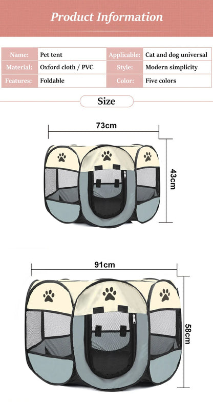 S/M/L Cat Delivery Room Detachable Summer Pet Tent Outdoor Dog Bed Folding Dog Fance Cat Nest Dog Enclosure Cage for Cats Dogs