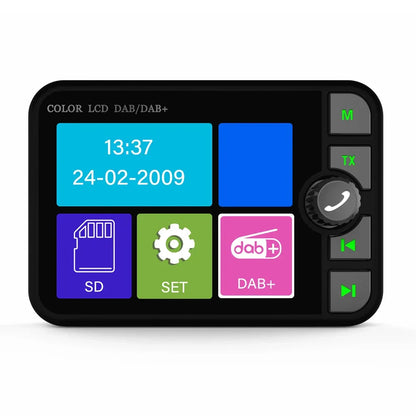 Stereo Digital Signal Broadcast Adapter DAB+ Receiver Digital Broadcast Bluetooth-compatible 5.0 Music Player Hands-free for Car