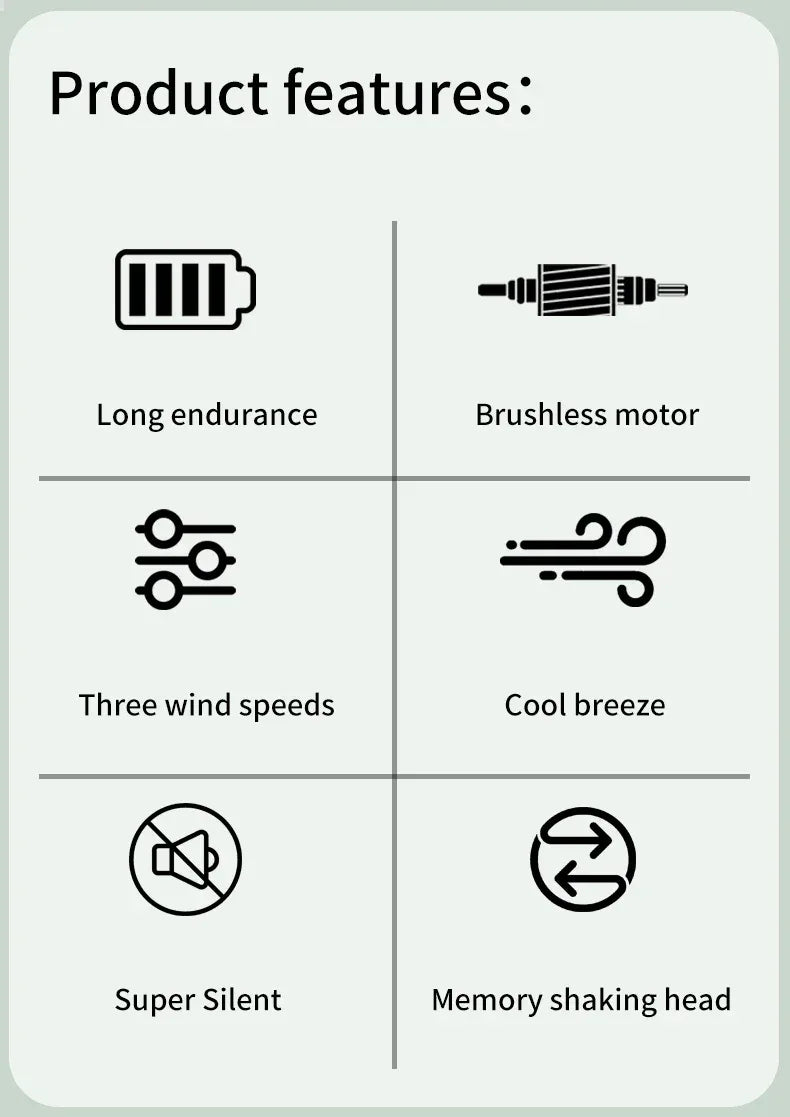 Mini Portable Stroller Fan,3 Speed Rechargeable,360° Rotate Flexible Tripod Better Cooling for Car Seat Crib Treadmill 5000mAh