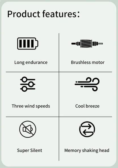 Mini Portable Stroller Fan,3 Speed Rechargeable,360° Rotate Flexible Tripod Better Cooling for Car Seat Crib Treadmill 5000mAh